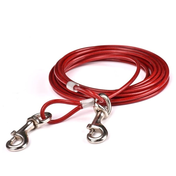 10ft/16ft/33ft - Dog Tether-kabel, Dog Tie-kabel, Pet Tie-kabel, Husdjursledning för liten/medelstor (10m, röd)