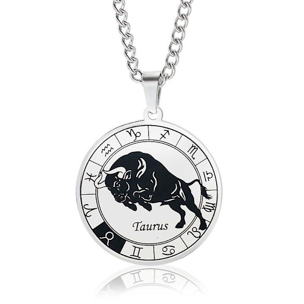 Stjernebilde Halskjeder 12 Stjernebilde Anheng Halskjeder Jenter Gave（Taurus）