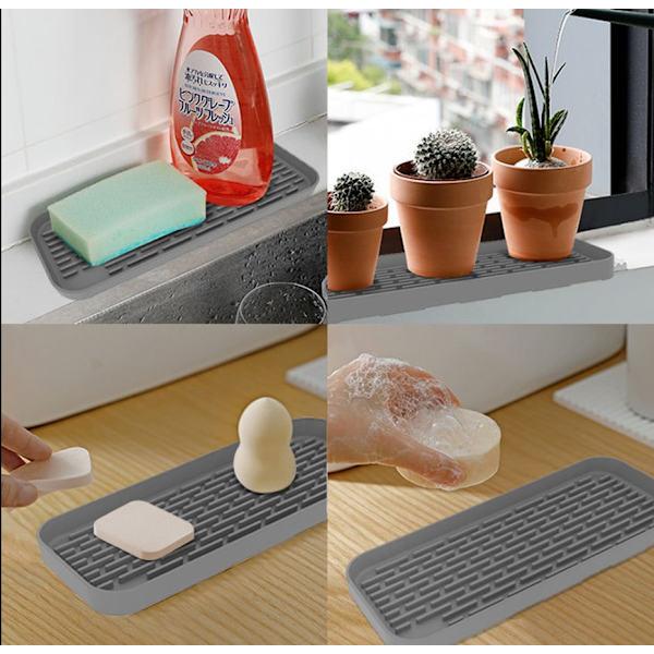 1x Silikon Glas Torkmatta, Diskho Matta, Diskställ, Gra