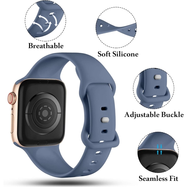 Kompatibel med Apple Watch-rem 42mm 44mm 45mm 49mm, udskiftning