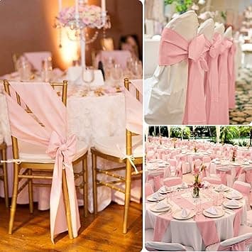 (Rose Gold) 2-pak satin stolpynt til bryllupsreception