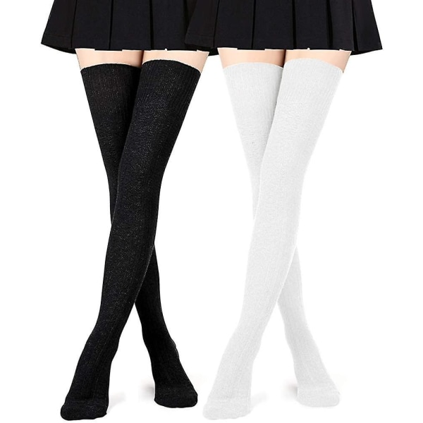 Thigh High Socks For Women Cotton Over The Knee High Boot Stockings Extra Long