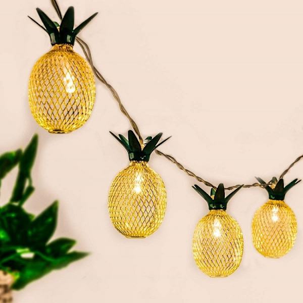 10 LED-ananasvalosarja 10 jalkaa, paristokäyttöinen valosarja