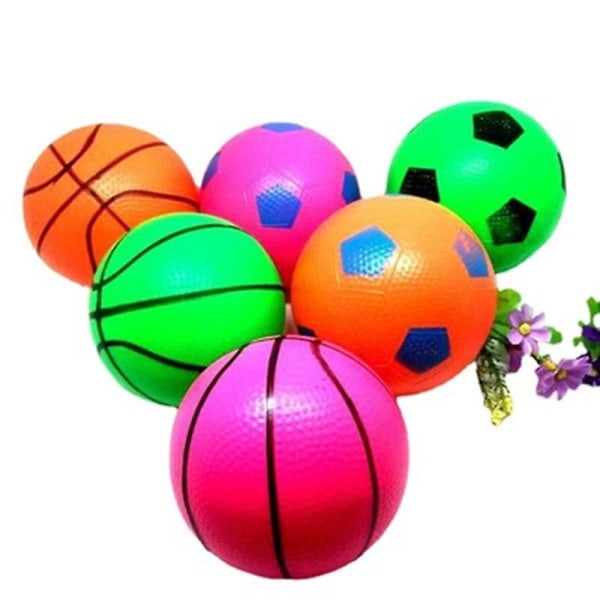 2 st Uppblåsbar Basket Mini Bouncy Basket Sport Ball För Barn Barn Slumpmässig färg