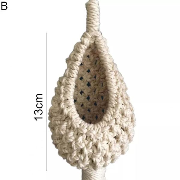 Nordisk Europa Hängande Korg Ananas Form Landskaps Bomull Makramé Blomkruka För Vardagsrum Balkong Dekorationer（13CM）