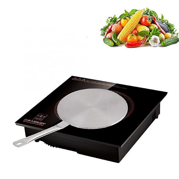 Varmefordelingsplade til induktionsplader, varmefordeler til gaskomfur, pande (22 cm)