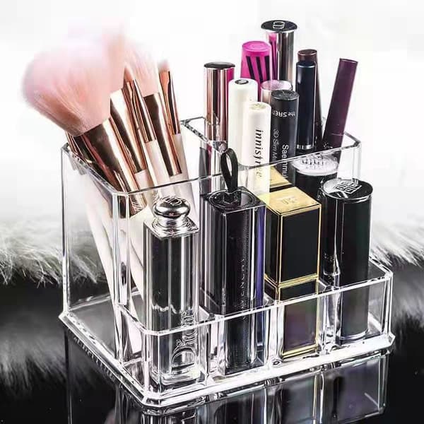 6016 model, glas- og metalholder - makeupbørste - makeuporganisering
