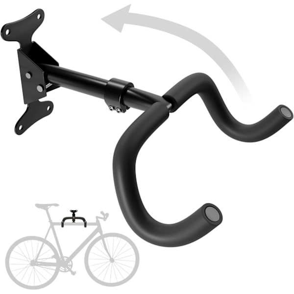 Pyörän seinäteline I Pyöräteline - Säädettävä kulma ja etäisyys seinästä, taitettava, MTB, maantiepyörä - Erittäin pehmeä pehmuste