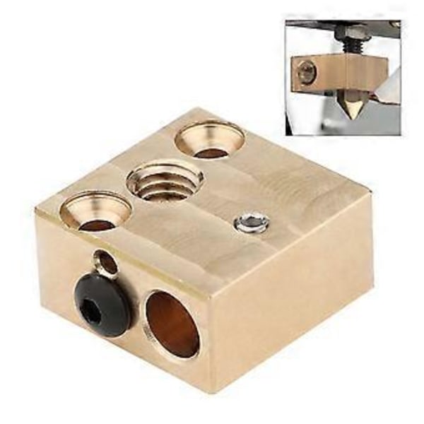 Premium Mässingsvärmeblock Speciellt för CR10/ för E3D V6 3D-skrivare Extruder