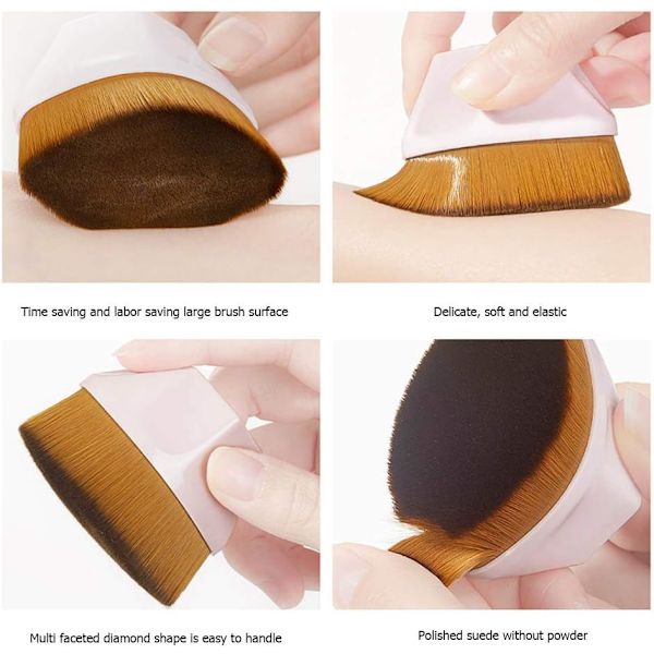 Magisk Foundationborste Makeupborste Platt Foundationborste Bärbar