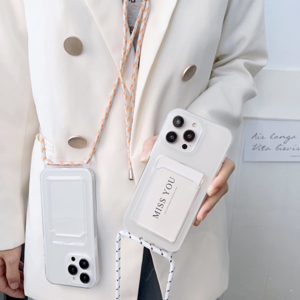 Ett stycke genomskinligt case med korsningslina för Iphone Xr, ett stycke genomskinligt case med lila regnbågsband