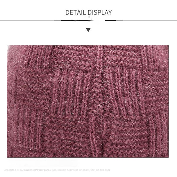 Pink uldhat med fleece til at holde varmen