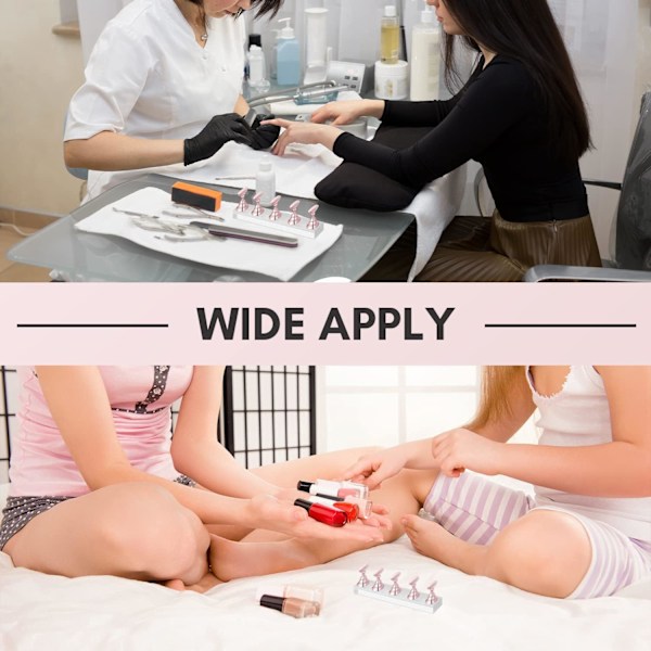 5 set nagelkonstdisplayställ, magnetiska nageltipsställ, akrylnaglar övningsställ, lämpliga för hem och salong målade nagelkonst
