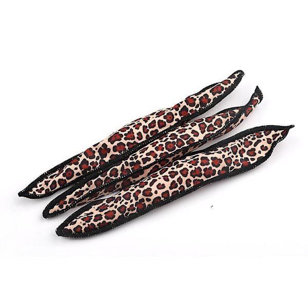 Hårrullar Flexibla Skumgummisvampar Hårrullar Ingen Värme Hårrullar Magisk Kudde Mjuka Rullar Hårvård Diy Stylingverktyg（Leopard）