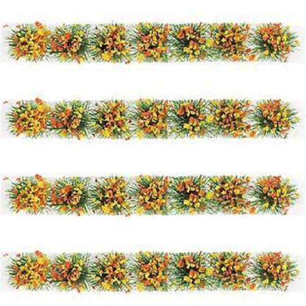 4 stk. Simuleringsblomsterklase Miniatyrblomstergressklase Miniatyr Statisk Landskapsmodell