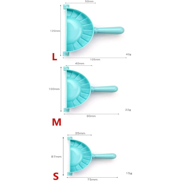 Ravioli Dumplings Maker 3 stykker sæt - Dejpresse og form til B