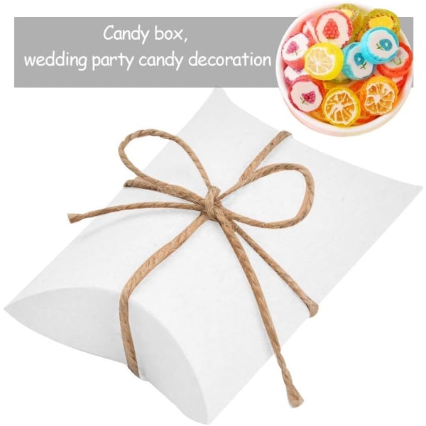 Pillow Case Box Kraft Candy Box Gaveæske til Bryllup Fødselsdag Par