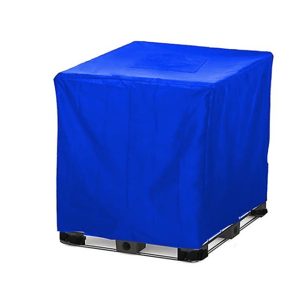 Ibc Tote Cover 210d Waterproof Water Tank Protective Cover 1000l Outdoor Rain Barrel Water Tank Protective Cover（Blue）