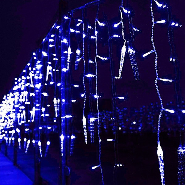 (Sininen) LED-koristevalaisin ulkokäyttöön, 3,5 m LED-jääpuikkovalo