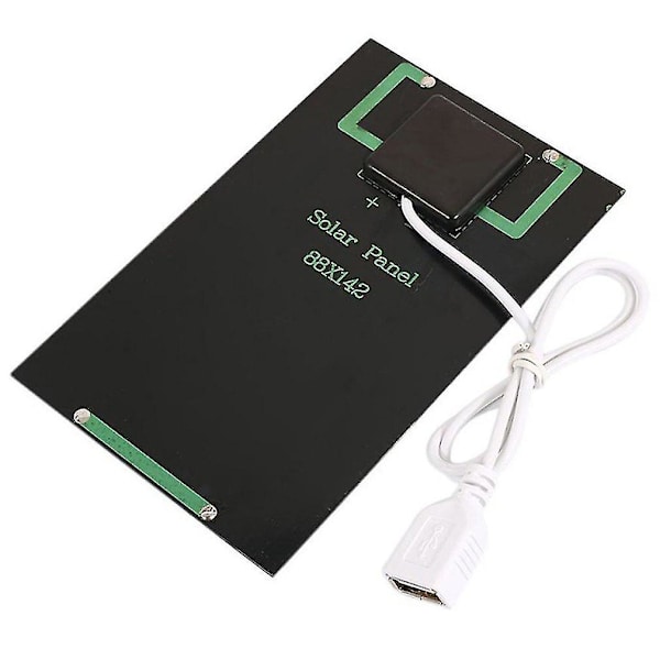 5w 5v Solcellsladdare Batteriladdare Diy Solmodul Med Usb-port Bärbar Utomhus Solladdningsplatta För Mobiltelefoner