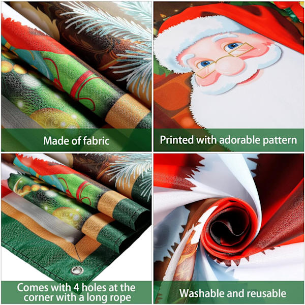 1 st Santa Claus dörrskydd jul dörrbanderoll hängande Santa Cl