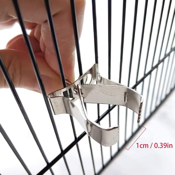 Papegøje Fuglefoder, 3 stk. Fuglefrugtholder i rustfrit stål Fugle C