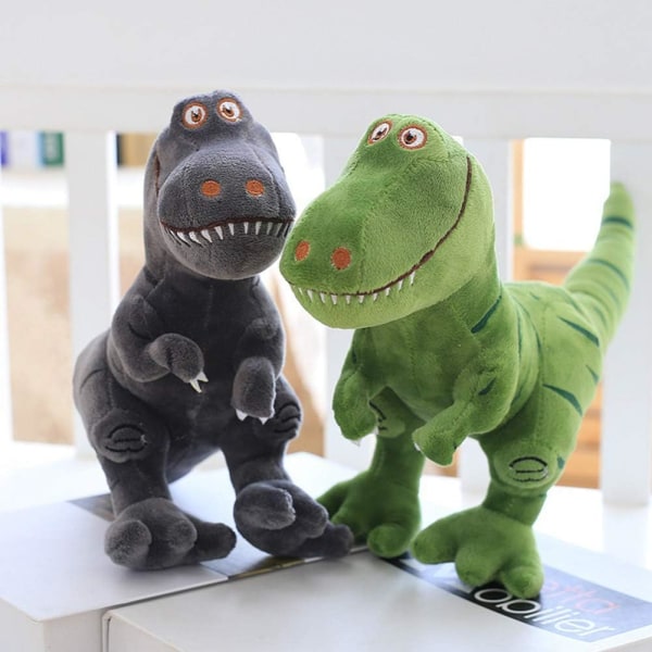 2PCS Täytetty Dinosaurus Pehmolelu 3D Sarjakuva Pehmolelu T-Rex Tyran