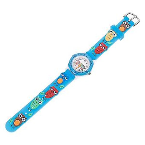 21X3.1x0.7cm Unisex Armbåndsure Tegneserie Dyr Rem Børne Armbåndsur Ugle Ansigt Armbåndsur Børn Wri
