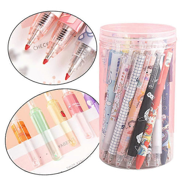 Gel Blæk Rollerball Penne, Sort Blæk, 0,5 mm, Glat Skrift