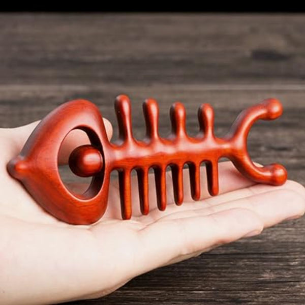 1 st träkam massagekam Guasha skrapkam ficka Gua Sha skrap