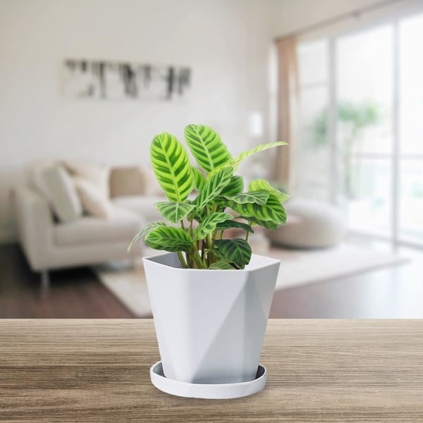 2 st trädgård blomkrukor, plast blomkrukor, nordisk stil, I