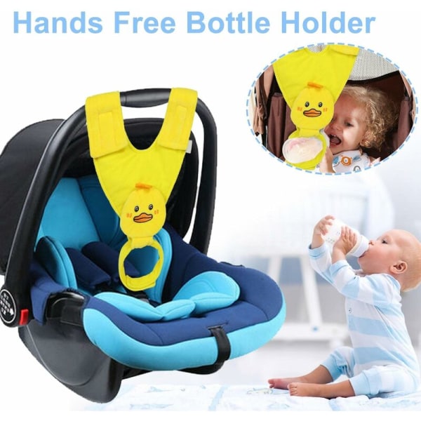 Justerbar Babyflaskeholder - Drikkefodringsholder Rem - Håndfri Bab