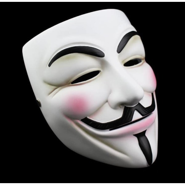 NY V for Vendetta-maske med eyeliner - Tilbehør til voksenkostyme - Halloween-maske