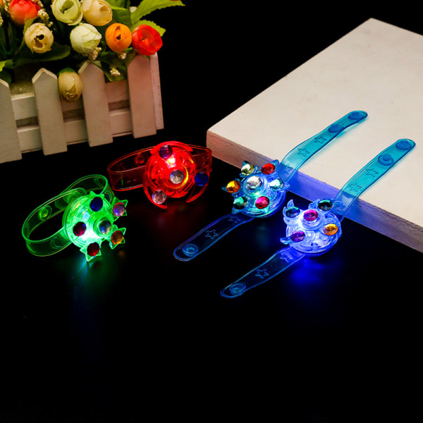 5-pack LED-lysande fidget spinner-armband, festtillbehör för barn, LED-lysande leksaker, neonfesttillbehör, festtillbehör med slumpmässiga färger