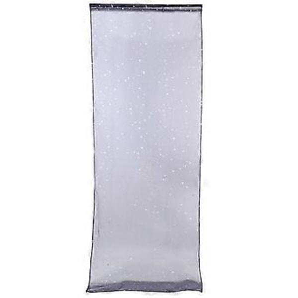 Home Fashion Tynde Gardiner med Øjer Romantisk Sølvstjerne Folie Vinduesbehandling til Pigeværelse Glitterstjerner Tynde Gardiner Panel