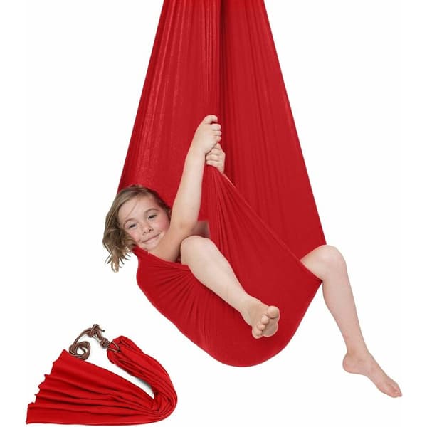 Sensorisk gunga i tyg, nylon, röd 1,5x2,8m -
