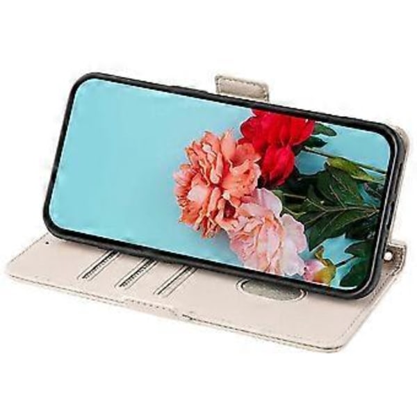 Plånboksfodral för Motorola Edge 40 Neo 5G RFID-blockerande PU-läder Telefonskal med Remmar Style B