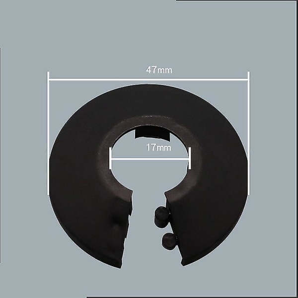 10 kpl putken suojakoriste 16/43/50mm Pp muovi vesiputken peitelevy musta（50）