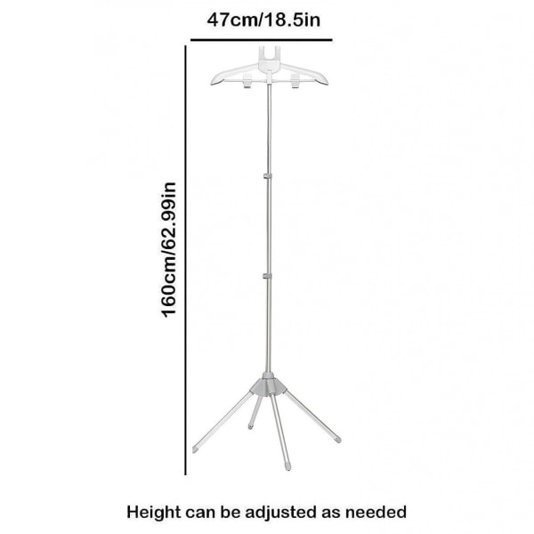 Grå handhållen stativklädhängare för kläder