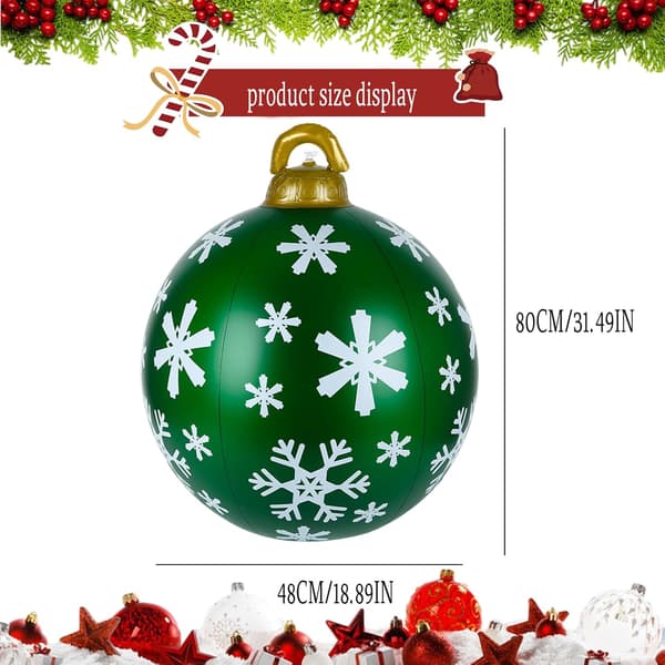 Julepynt Oppustelig Bold 60 cm Stor PVC Julepynt