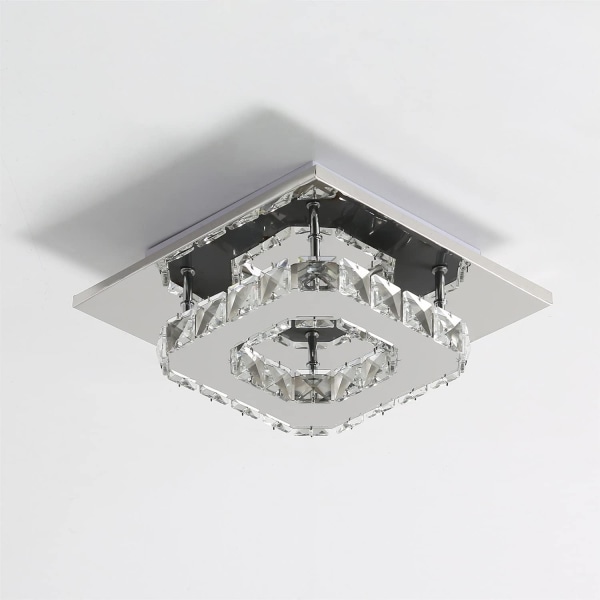 Crystal Ceiling Light, Stainless Steel Ceiling Lamp, 12W LED Ceil