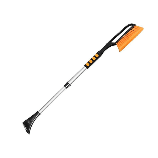 Bilspade for snørydding, isskraping og snøfeiing (oransje)