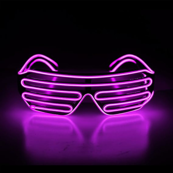 Light Up Shutter Neon Rave Solbriller El Wire LED Solbriller Voic