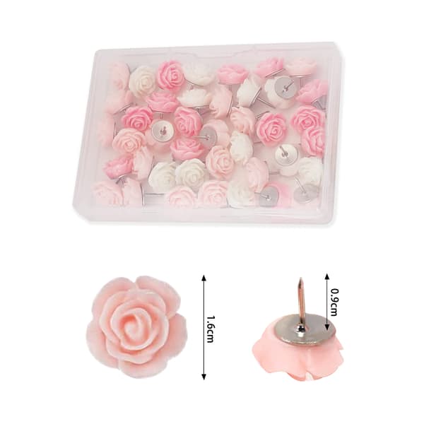 30 stk rose push pins plastblomster push pins dekorative push