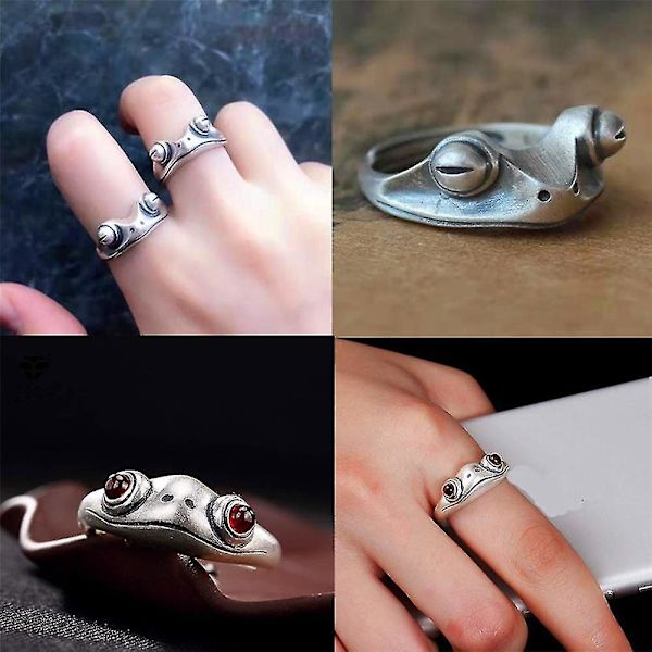 Mäns och kvinnors öppna retro punk-ringset, 8 delar, justerbar öppning