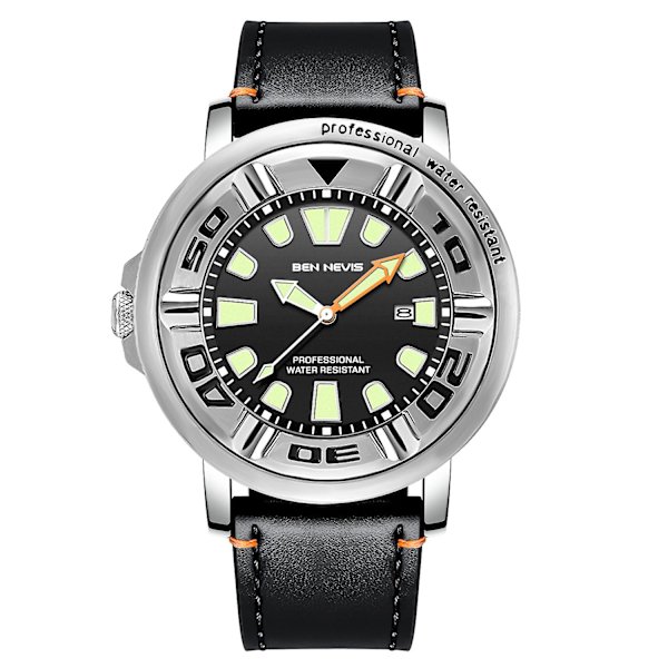 Ben Nevis Business Herre Quartz Klokke Dykking Sports Wwrist Klokke（Svart）