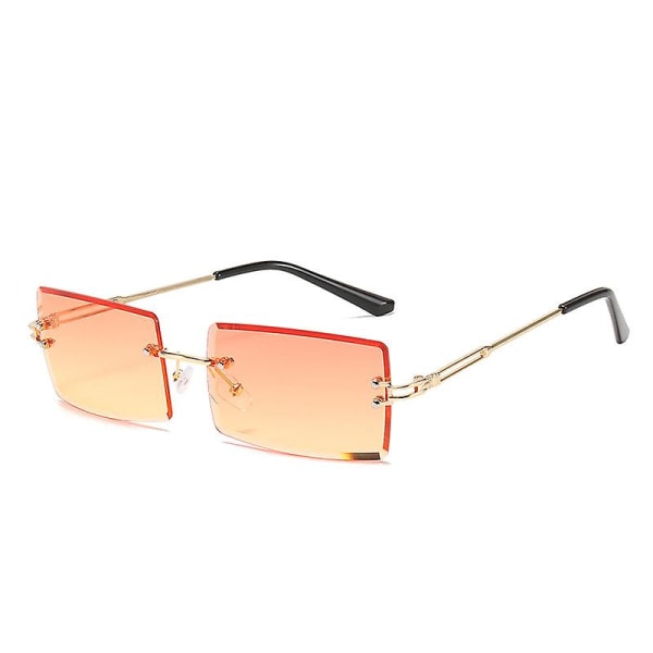 Rimless Rectangle Sunglasses Compatible With Women/men Ultralight Metal Frame Eyewear Fashion Square Uv400 Glasses Unisex 9