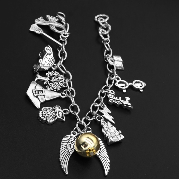 2 stycken Harry Potter armband Golden Wings Snitch kombination