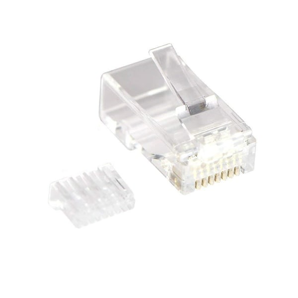 10-pakning kontakt krystall 8p8c Utp nettverk Rj45 modulær plugg