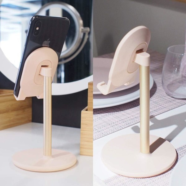 Telefonholder for skrivebord, justerbar nettbrett-telefonholder for skrivebord, C